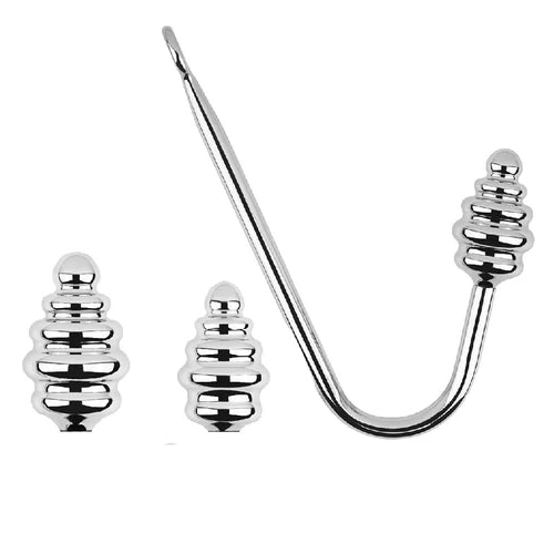 Anal Set Screw-in Hook 8826 GreatBenefit Ribbed 1218